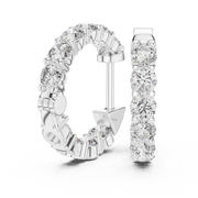 Modern Sparkle Lab-Grown Diamond Hoop Gold Earrings (15.8mm | 1.60 Ct TW)
