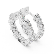 Modern Sparkle Lab-Grown Diamond Hoop Gold Earrings (15.8mm | 1.60 Ct TW)