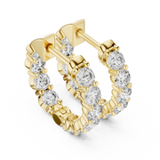 Modern Sparkle Lab-Grown Diamond Hoop Gold Earrings (15.8mm | 1.60 Ct TW)