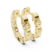 Modern Sparkle Lab-Grown Diamond Hoop Gold Earrings (15.8mm | 1.60 Ct TW)