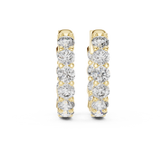 Modern Sparkle Lab-Grown Diamond Hoop Gold Earrings (15.8mm | 1.60 Ct TW)