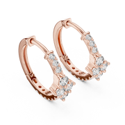 Floral Radiance Lab-Grown Diamond Hoop Gold Earrings (14.38mm | 0.54 Ct TW)
