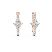 Floral Radiance Lab-Grown Diamond Hoop Gold Earrings (14.38mm | 0.54 Ct TW)