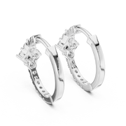 Floral Radiance Lab-Grown Diamond Hoop Gold Earrings (14.38mm | 0.54 Ct TW)