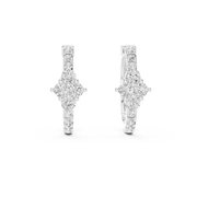 Floral Radiance Lab-Grown Diamond Hoop Gold Earrings (14.38mm | 0.54 Ct TW)