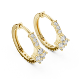 Floral Radiance Lab-Grown Diamond Hoop Gold Earrings (14.38mm | 0.54 Ct TW)