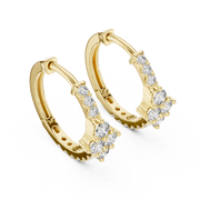 Floral Radiance Lab-Grown Diamond Hoop Gold Earrings (14.38mm | 0.54 Ct TW)