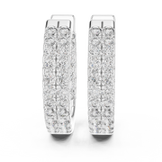 Elegant Triple-Row Lab-Grown Diamond Huggie Hoop Earrings (13.68 mm | 0.720 Ct TW)Elegant Triple-Row Lab-Grown Diamond Huggie Hoop Earrings (13.68 mm | 0.720 Ct TW)