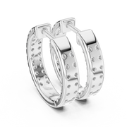 Elegant Triple-Row Lab-Grown Diamond Huggie Hoop Earrings (13.68 mm | 0.720 Ct TW)Elegant Triple-Row Lab-Grown Diamond Huggie Hoop Earrings (13.68 mm | 0.720 Ct TW)