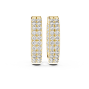 Elegant Triple-Row Lab-Grown Diamond Huggie Hoop Earrings (13.68 mm | 0.720 Ct TW)Elegant Triple-Row Lab-Grown Diamond Huggie Hoop Earrings (13.68 mm | 0.720 Ct TW)