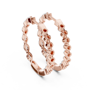 Marquise Cascade Lab-Grown Diamond Hoop Gold Earrings (25.87mm | 0.65 Ct TW)