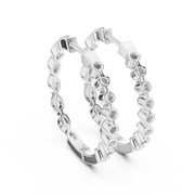 Marquise Cascade Lab-Grown Diamond Hoop Gold Earrings (25.87mm | 0.65 Ct TW)