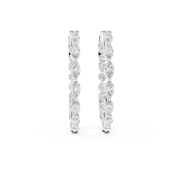 Marquise Cascade Lab-Grown Diamond Hoop Gold Earrings (25.87mm | 0.65 Ct TW)