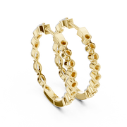 Marquise Cascade Lab-Grown Diamond Hoop Gold Earrings (25.87mm | 0.65 Ct TW)