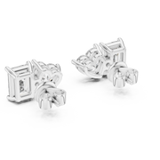 Heart & Emerald Duo Lab-Grown Diamond Gold Earrings (8.27mm | 2.0 Ct TW Approx.)