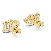 Heart & Emerald Duo Lab-Grown Diamond Gold Earrings (8.27mm | 2.0 Ct TW Approx.)