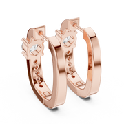 Radiant Round-Cut Diamond Huggie Earrings (16.65 mm | 0.79 Ct TW)