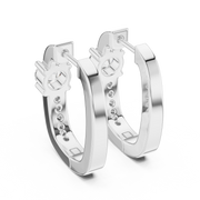 Radiant Round-Cut Diamond Huggie Earrings (16.65 mm | 0.79 Ct TW)