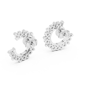 Radiant Cluster Lab-Grown Diamond Half-Hoop Earrings (15.91mm | 0.76 Ct TW)Radiant Cluster Lab-Grown Diamond Half-Hoop Earrings (15.91mm | 0.76 Ct TW)