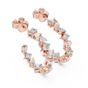 Radiant Multi-Shape Lab-Grown Diamond Hoop Earrings (30.54mm | 1.06 Ct TW)