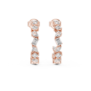 Radiant Multi-Shape Lab-Grown Diamond Hoop Earrings (30.54mm | 1.06 Ct TW)