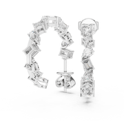 Radiant Multi-Shape Lab-Grown Diamond Hoop Earrings (30.54mm | 1.06 Ct TW)