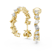 Radiant Multi-Shape Lab-Grown Diamond Hoop Earrings (30.54mm | 1.06 Ct TW)