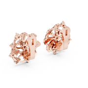 Intricate Floral Burst Diamond Cluster Earrings (16.50 mm | 0.774 Ct TW)