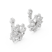 Intricate Floral Burst Diamond Cluster Earrings (16.50 mm | 0.774 Ct TW)