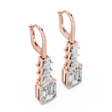 Geometric Cascade Lab-Grown Diamond Dangle Gold Earrings (30.61mm | 9.52 Ct TW)