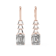 Geometric Cascade Lab-Grown Diamond Dangle Gold Earrings (30.61mm | 9.52 Ct TW)