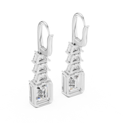 Geometric Cascade Lab-Grown Diamond Dangle Gold Earrings (30.61mm | 9.52 Ct TW)