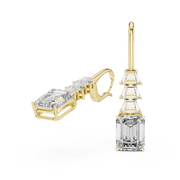 Geometric Cascade Lab-Grown Diamond Dangle Gold Earrings (30.61mm | 9.52 Ct TW)