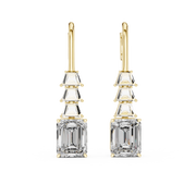 Geometric Cascade Lab-Grown Diamond Dangle Gold Earrings (30.61mm | 9.52 Ct TW)