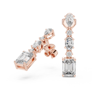 Elegant Multi-Shape Lab-Grown Diamond Drop Earrings (26.04 mm | 2.87 Ct TW)