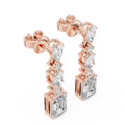 Elegant Multi-Shape Lab-Grown Diamond Drop Earrings (26.04 mm | 2.87 Ct TW)