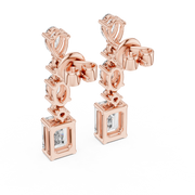 Elegant Multi-Shape Lab-Grown Diamond Drop Earrings (26.04 mm | 2.87 Ct TW)