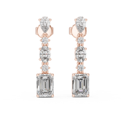 Elegant Multi-Shape Lab-Grown Diamond Drop Earrings (26.04 mm | 2.87 Ct TW)