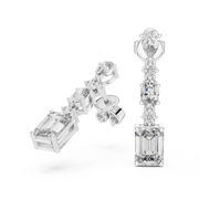 Elegant Multi-Shape Lab-Grown Diamond Drop Earrings (26.04 mm | 2.87 Ct TW)