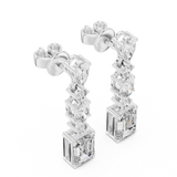 Elegant Multi-Shape Lab-Grown Diamond Drop Earrings (26.04 mm | 2.87 Ct TW)