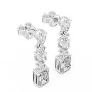 Elegant Multi-Shape Lab-Grown Diamond Drop Earrings (26.04 mm | 2.87 Ct TW)