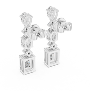 Elegant Multi-Shape Lab-Grown Diamond Drop Earrings (26.04 mm | 2.87 Ct TW)