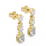 Elegant Multi-Shape Lab-Grown Diamond Drop Earrings (26.04 mm | 2.87 Ct TW)