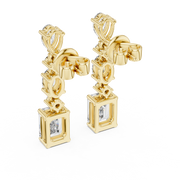 Elegant Multi-Shape Lab-Grown Diamond Drop Earrings (26.04 mm | 2.87 Ct TW)