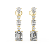 Elegant Multi-Shape Lab-Grown Diamond Drop Earrings (26.04 mm | 2.87 Ct TW)