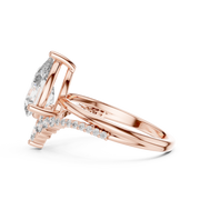 Elegant Pear-Shape Center Diamond Halo Ring (2.354 Ct TW)