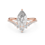 Elegant Pear-Shape Center Diamond Halo Ring (2.354 Ct TW)