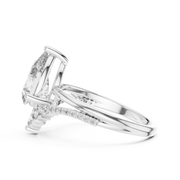 Elegant Pear-Shape Center Diamond Halo Ring (2.354 Ct TW)