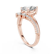 Elegant Pear-Shape Center Diamond Halo Ring (2.354 Ct TW)