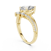 Elegant Pear-Shape Center Diamond Halo Ring (2.354 Ct TW)